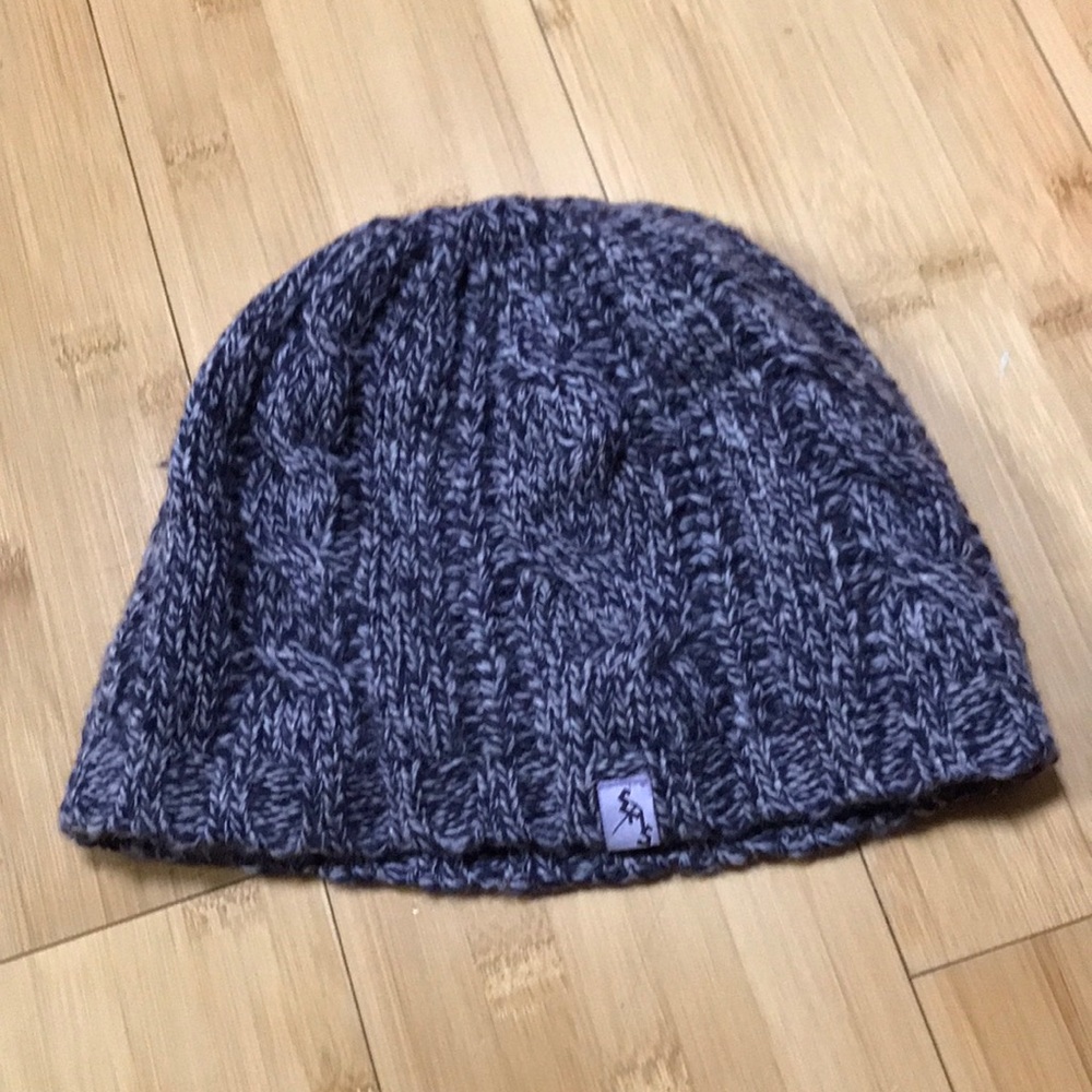 Like new EMS purple cable knit hat